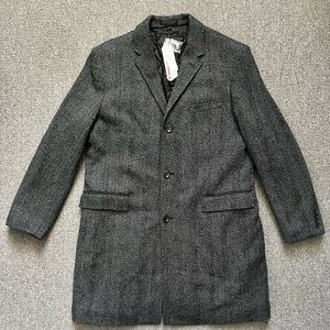 BRAND NEW! JCREW Mens Long Coat Insulated Overcoat Wool Blend Gray Size 46R